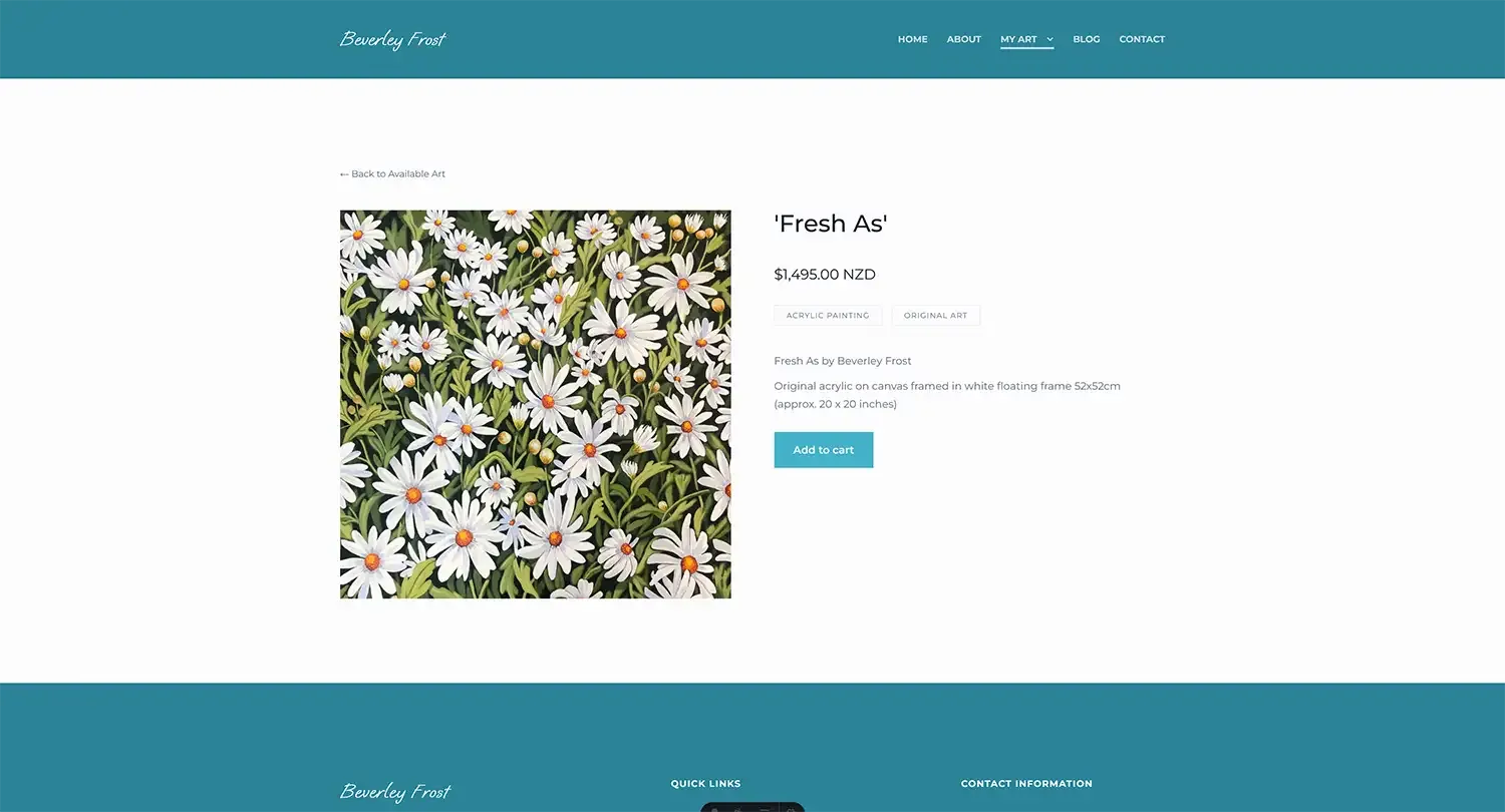 Artist storefront built with Astro and Shopify